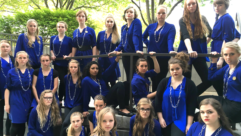 Bella Visi, grades 10-12. Focus: Development of healthy singing technique through advanced all-female contemporary choral music with or without accompaniment. Singers in Bella Visi also participate in a primary ensemble like Concordia. Directed by Ms. Pedersen, Tuesdays from 6:00-7:00 pm. Extra charge: There is a $35 additional participation fee to sing in this ensemble. There is also a variable outfit rental fee ($15 to $30).